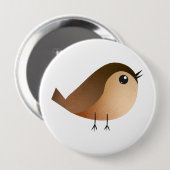 Sparrow Bird-Cartoon Button (Vorne & Hinten)
