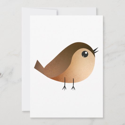 Sparrow Bird-Cartoon Dankeskarte (Vorderseite)