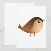 Sparrow Bird-Cartoon Dankeskarte (Vorne/Hinten)