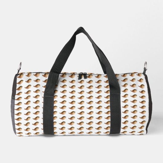 Sparrow Bird-Cartoon Duffle Bag (Rückseite)