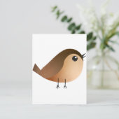 Sparrow Bird-Cartoon Feiertagskarte (Stehend Vorderseite)