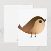Sparrow Bird-Cartoon Feiertagskarte (Vorne/Hinten)