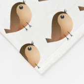 Sparrow Bird-Cartoon Fleecedecke (Ecke)
