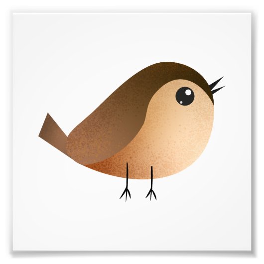 Sparrow Bird-Cartoon Fotodruck (Vorne)