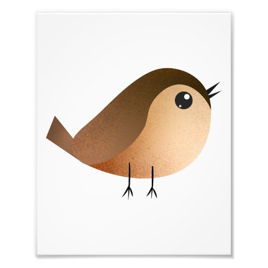 Sparrow Bird-Cartoon Fotodruck (Vorne)