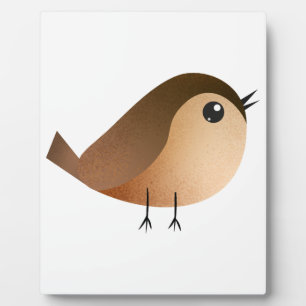 Sparrow Bird-Cartoon Fotoplatte