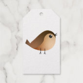 Sparrow Bird-Cartoon Geschenkanhänger (Rückseite)