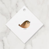 Sparrow Bird-Cartoon Geschenkanhänger (Rückseite)