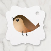 Sparrow Bird-Cartoon Geschenkanhänger (Rückseite)