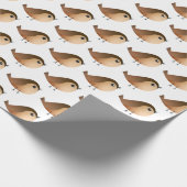 Sparrow Bird-Cartoon Geschenkpapier (Ecke)