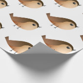 Sparrow Bird-Cartoon Geschenkpapier (Ecke)