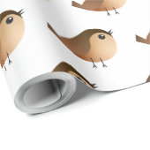 Sparrow Bird-Cartoon Geschenkpapier (Rolleneckpunkt)