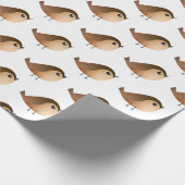Sparrow Bird-Cartoon Geschenkpapier (Ecke)