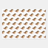 Sparrow Bird-Cartoon Geschenkpapier Set (Vorderseite 2)