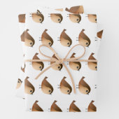Sparrow Bird-Cartoon Geschenkpapier Set (Beispiel)