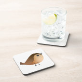 Sparrow Bird-Cartoon Getränkeuntersetzer (Rechte Seite)