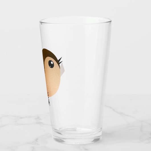 Sparrow Bird-Cartoon Glas (Links)