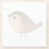 Sparrow Bird-Cartoon Glasuntersetzer (Rückseite)