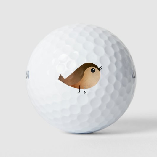 Sparrow Bird-Cartoon Golfball (Vorderseite)