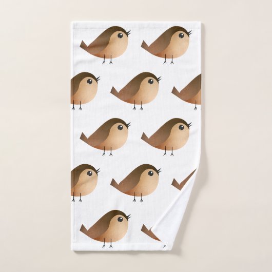 Sparrow Bird-Cartoon Handtuch (Handtuch)