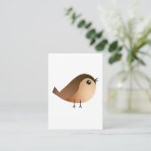 Sparrow Bird-Cartoon Hinweiskarte (Stehend Vorderseite)