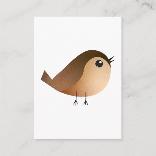 Sparrow Bird-Cartoon Hinweiskarte (Vorderseite)