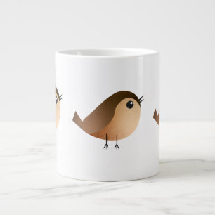 Sparrow Bird-Cartoon Jumbo-Tasse