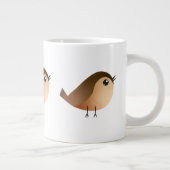 Sparrow Bird-Cartoon Jumbo-Tasse (Rechts)