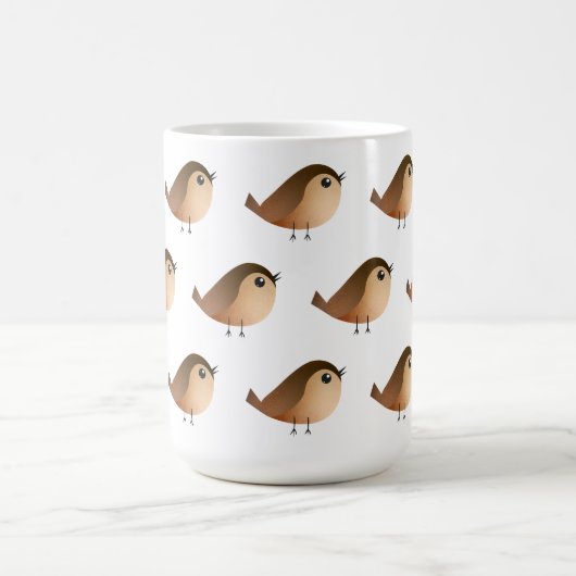 Sparrow Bird-Cartoon Kaffeetasse (Mittel)