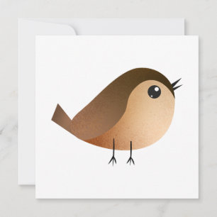 Sparrow Bird-Cartoon Karte