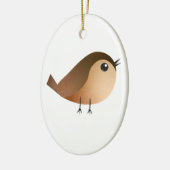 Sparrow Bird-Cartoon Keramik Ornament (Links)