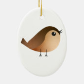 Sparrow Bird-Cartoon Keramik Ornament (Hinten)