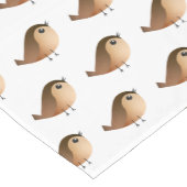 Sparrow Bird-Cartoon Kurzer Tischläufer (Ecke)