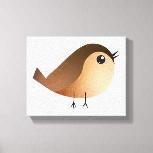 Sparrow Bird Cartoon  Leinwanddruck