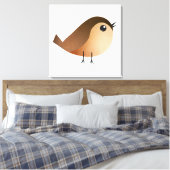 Sparrow Bird-Cartoon Leinwanddruck (Insitu (Schlafzimmer))