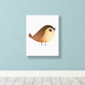 Sparrow Bird-Cartoon Leinwanddruck (Insitu (Holzboden))