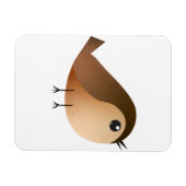 Sparrow Bird-Cartoon Magnet (Horizontal)