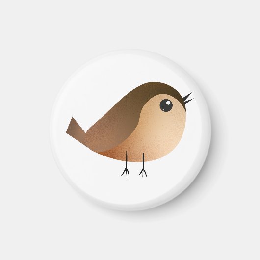Sparrow Bird-Cartoon Magnet (Vorne)