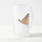 Sparrow Bird-Cartoon Mattglas Bierglas (VorderseiteRechts)