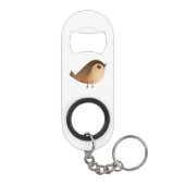 Sparrow Bird-Cartoon Mini Flaschenöffner (Rückseite)