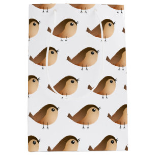 Sparrow Bird-Cartoon Mittlere Geschenktüte