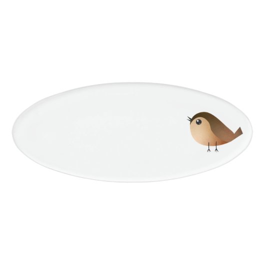 Sparrow Bird-Cartoon Namenschild (Vorderseite)