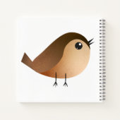 Sparrow Bird-Cartoon Notizblock (Rückseite)