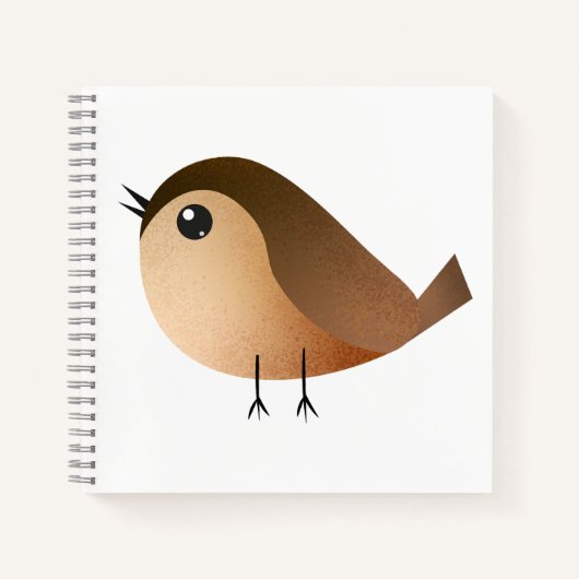 Sparrow Bird-Cartoon Notizblock (Vorderseite)