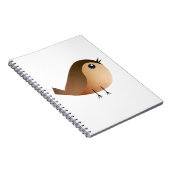 Sparrow Bird-Cartoon Notizblock (Rechte Seite)