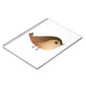 Sparrow Bird-Cartoon Notizblock (Linke Seite)