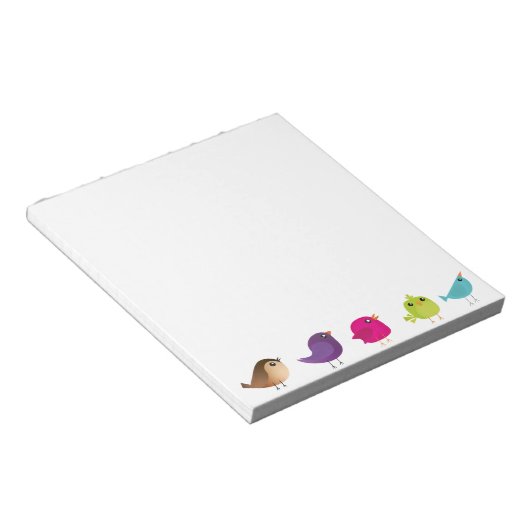 Sparrow Bird-Cartoon Notizblock (angewinkelt)