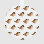 Sparrow Bird-Cartoon Ornament (Rückseite)