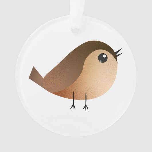 Sparrow Bird-Cartoon Ornament (Vorderseite)