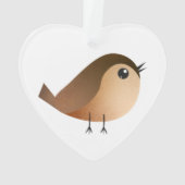 Sparrow Bird-Cartoon Ornament (Rückseite)